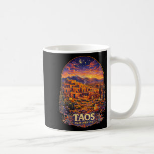 Taos New Mexico Retro Südwest-Wüste Pueblo Kaffeetasse