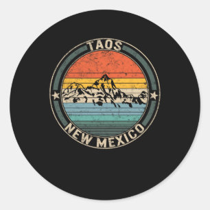 Taos New Mexico Skifahren Taos Skistal Snowboardin Runder Aufkleber
