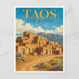 Taos New Mexico Taos Pueblo GeoSaga Postkarte