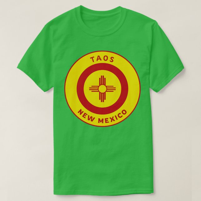 Taos New Mexico Zia Flag Bullseye T-Shirt (Design vorne)