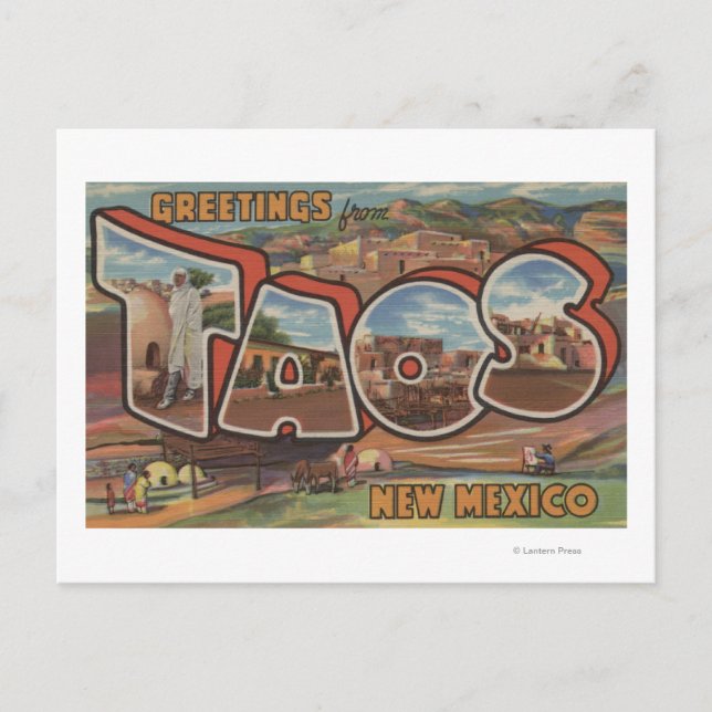 Taos, New MexicoGroße BriefszenenTaos, NM 2 Postkarte (Vorderseite)