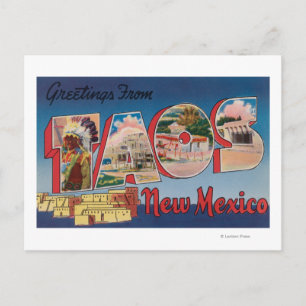 Taos, New MexicoGroße BuchstabenszenenTaos, NM Postkarte