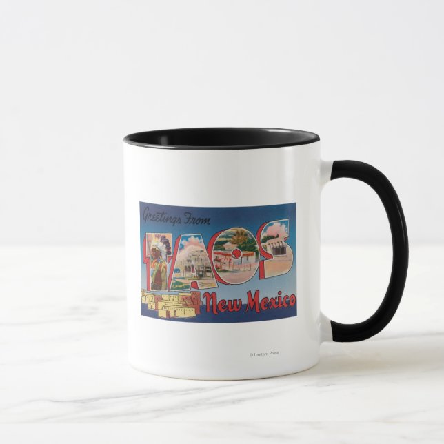 Taos, New MexicoGroße BuchstabenszenenTaos, NM Tasse (Rechts)