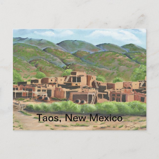 Taos Pueblo, New Mexico Postkarte (Vorderseite)