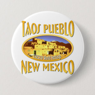 Taos Pueblo-New Mexiko Button