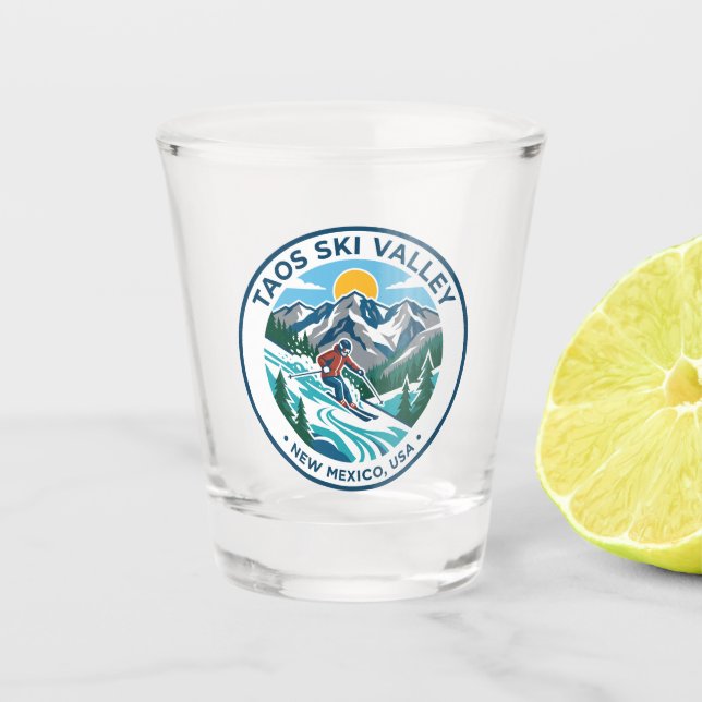 Taos Ski Valley USA Schnapsglas (Vorderseite)