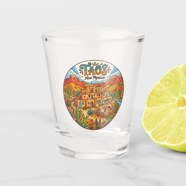 Taos USA Schnapsglas (Vorderseite)