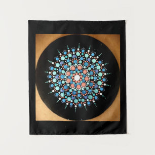TAP 079 - Tons bleus Mandala- Tapisserie