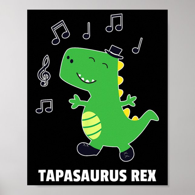 Tap Dance -tapasaurus Rex-Dinosaur-Recital-Geschen Poster (Vorne)