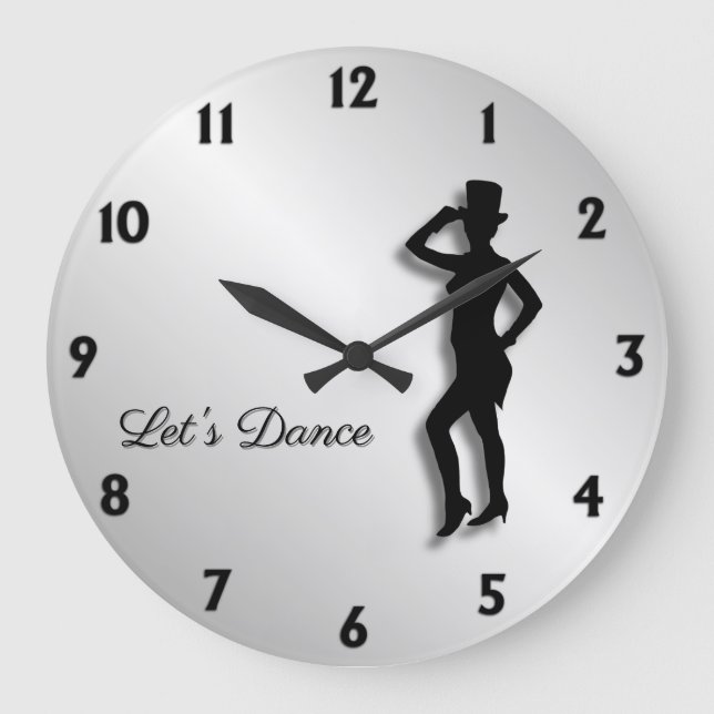 Tap Dancer Let's Dance Große Wanduhr (Vorderseite)