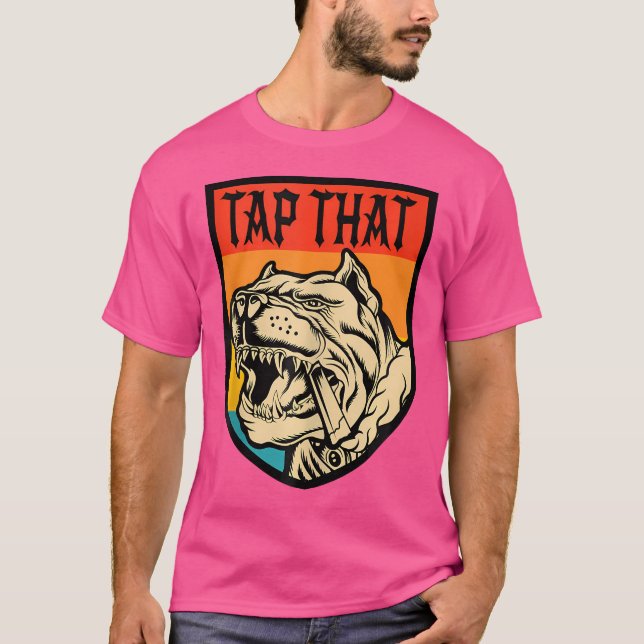 Tap Tha Pitbull Smoking Cigar T-Shirt (Vorderseite)