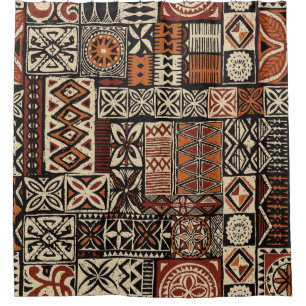 Tapa-Tribal im hawaiianischen Stil, abstrakter Pat Duschvorhang