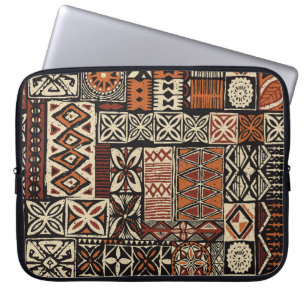 Tapa-Tribal im hawaiianischen Stil, abstrakter Pat Laptopschutzhülle