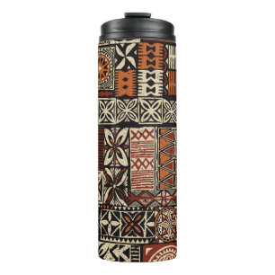 Tapa-Tribal im hawaiianischen Stil, abstrakter Pat Thermosbecher
