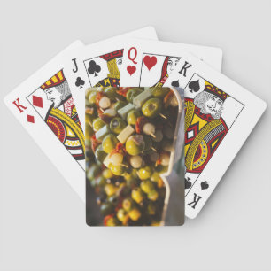 Tapas aus gefüllten Oliven Spielkarten