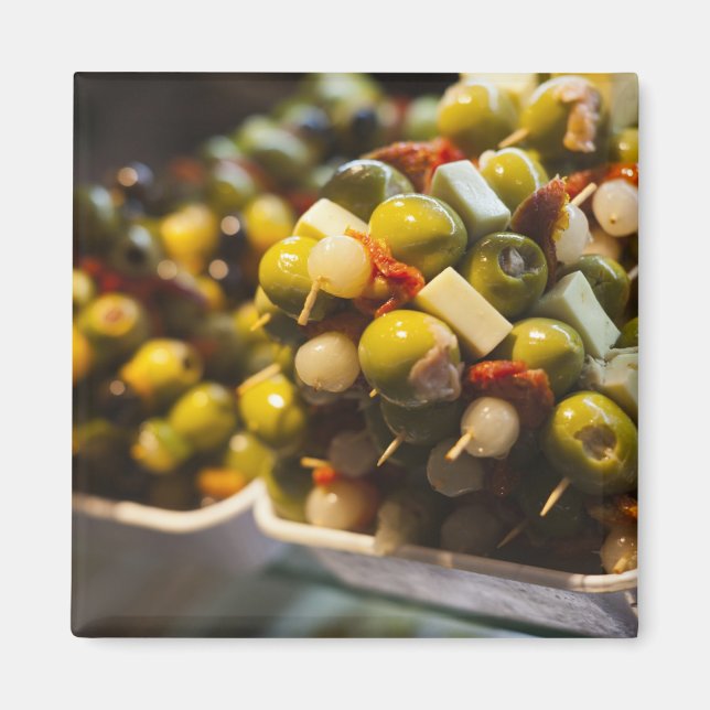 Tapas aus gestopften Oliven Magnet (Vorne)