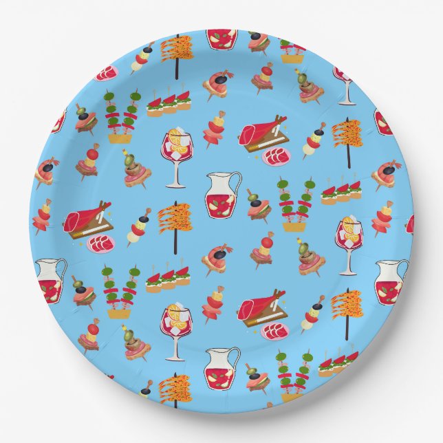 Tapas-Party Pappteller (Vorderseite)