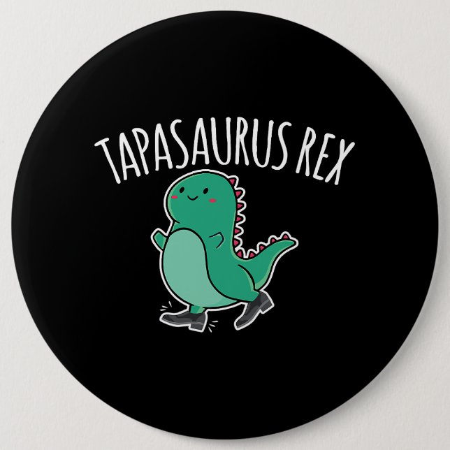 Tapasaurus Rex Stich Dance Dinosaur Dino Button (Vorderseite)