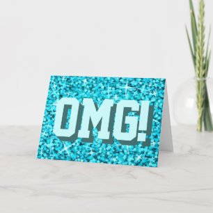 Tape-à-l'oeil "OMG bleus !" Carte de voeux de