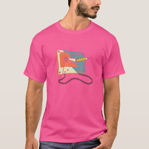 Tape Cassette Pencil 70er 80er 90er Vintag Master  T-Shirt