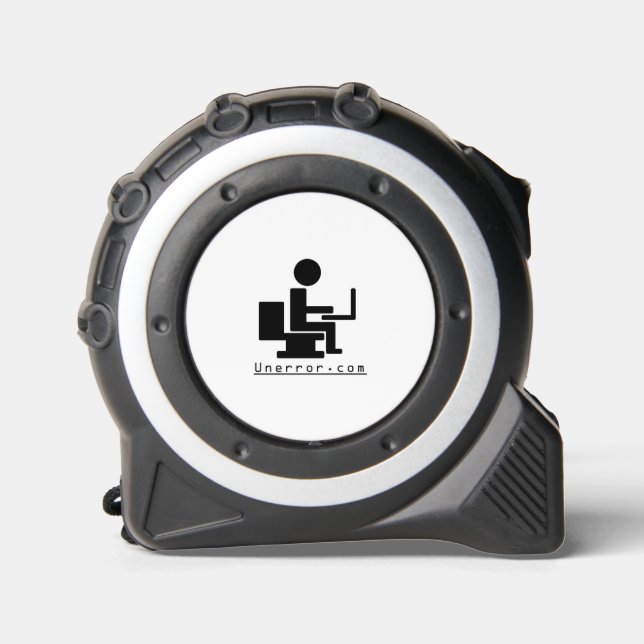 Tape Measure black on white Maßband (Vorderseite)