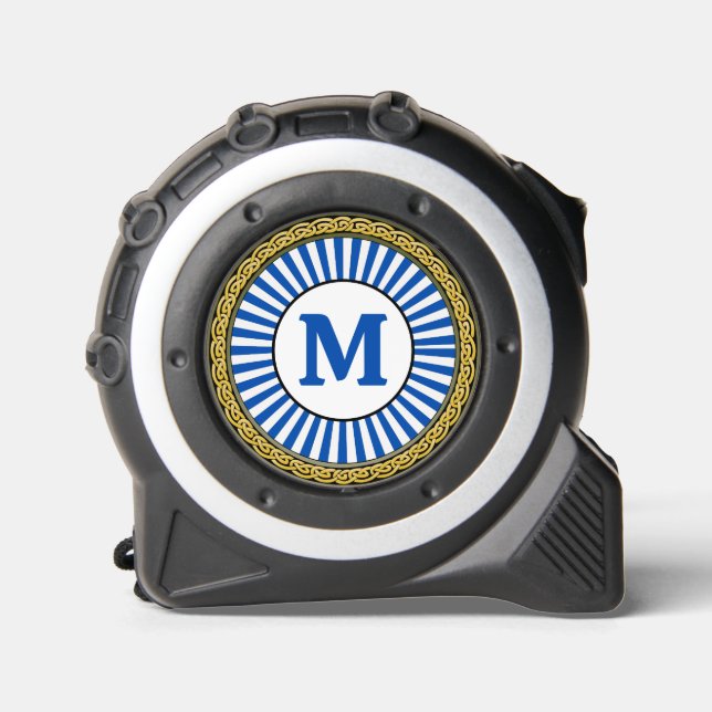 Tape Measure - Blau - Personalisiert - Initial hin Maßband (Vorderseite)