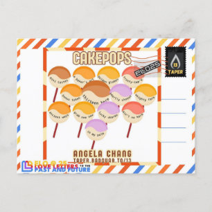 Taper:CakePops Hallo von ELO2025 Feiertagspostkarte