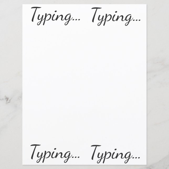 Taper... Feuille de papier (Devant)