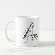 Taper la vie – Tasse à guitare minimaliste