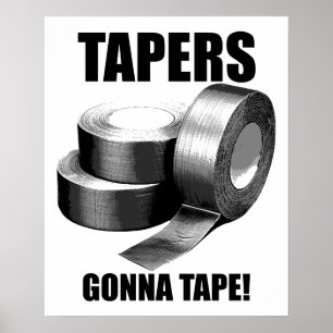 Taper wird lustigen Poster kleben