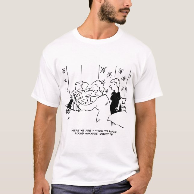 Tapering und Zuhause Decoration Cartoon T-Shirt (Vorderseite)