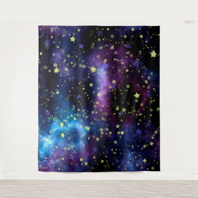 Tapestart mit Sternmustern Wandteppich (Vorderseite)