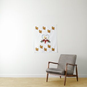 Tapestries Christmas Gingerbread Man Wandteppich