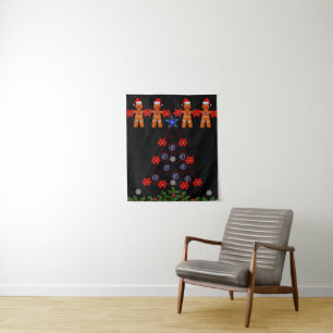 Tapestries Christmas Gingerbread Man Wandteppich