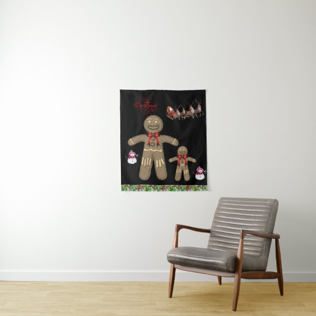 Tapestries Christmas Gingerbread Man Wandteppich (Beispiel)