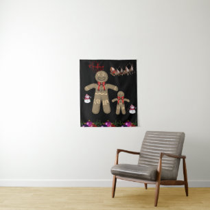 Tapestries Christmas Gingerbread Man Wandteppich