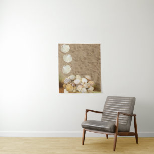 Tapestries Sand Beach Clams Wandteppich