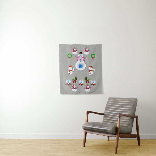 Tapestries Snowman Wandteppich (Beispiel)
