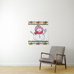 Tapestries Snowman Wandteppich