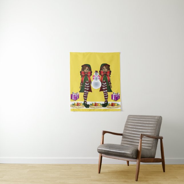 Tapestries Weihnachtself Wandteppich (Beispiel)