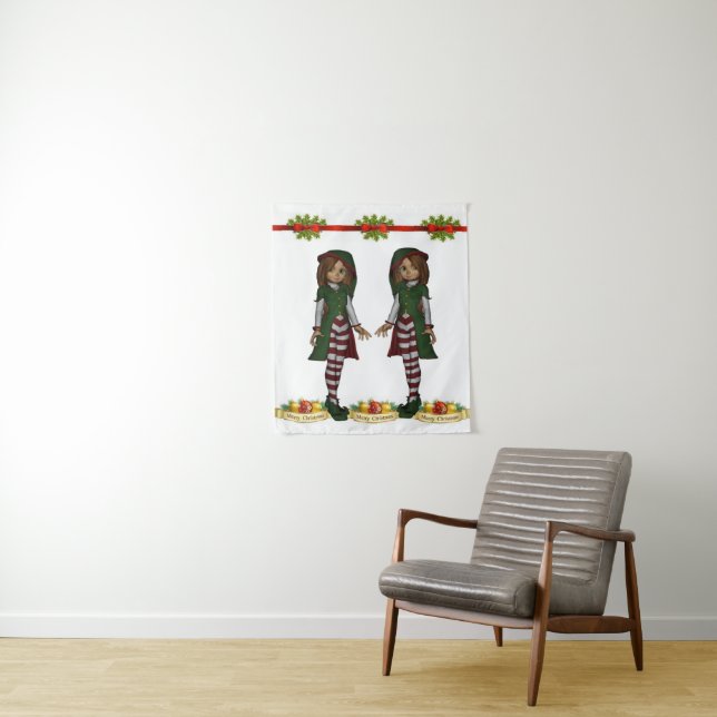 Tapestries Weihnachtself Wandteppich (Beispiel)