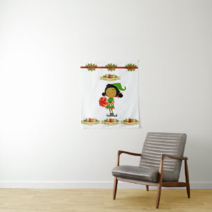 Tapestries Weihnachtself Wandteppich