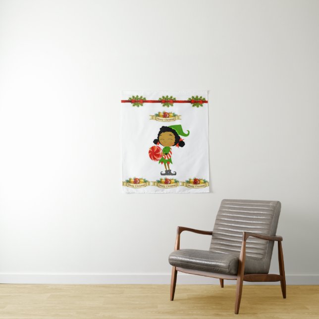 Tapestries Weihnachtself Wandteppich (Beispiel)