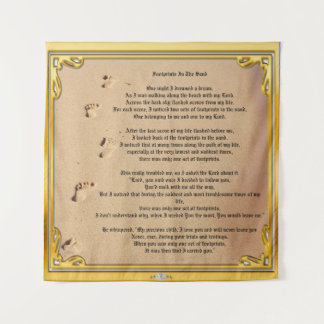 Tapestry Footprints in den Sand nüchtern Champions Wandteppich