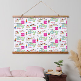 Tapestry FUN Cupcake Birthday Wandteppich Mit Holzrahmen