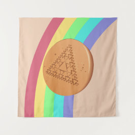Tapestry Game Dalgona Mehrfach-Dreieck-Seitenansic Wandteppich