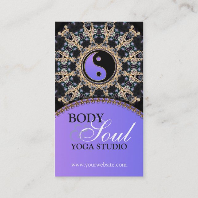 Tapestry Gems New Age Yoga Cartes de visite (Devant)