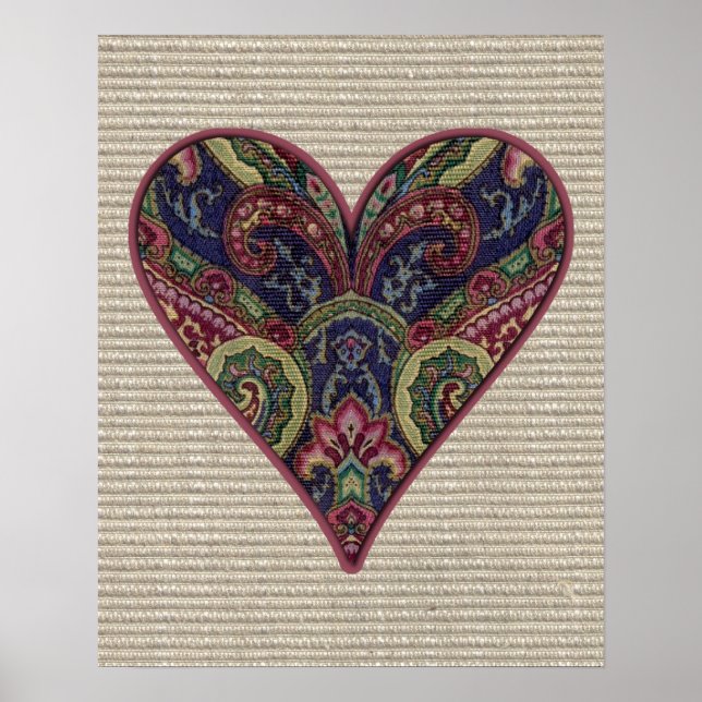 Tapestry Heart Collage Poster (Vorne)