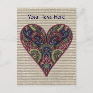 Tapestry Heart Collage Postkarte
