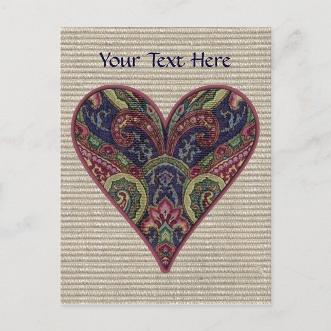 Tapestry Heart Collage Postkarte (Vorderseite)